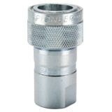 4000 Series Steel Coupler with Poppet Valve